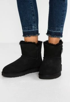 UGG MINI BAILEY BUTTON - Ankle Boots - Black