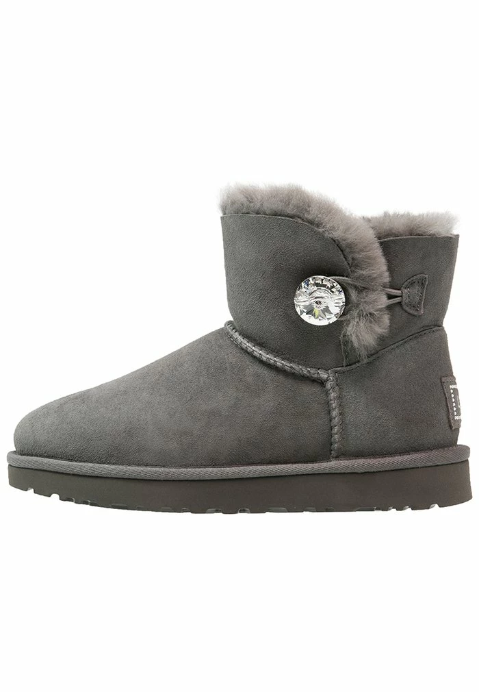MINI BAILEY BUTTON BLING - Classic ankle boots - grey UGG MINI BAILEY BUTTON BLING - Classic Ankle Boots - Grey -UGG Shop 1aafeee816d547a79d559f3ff17de842
