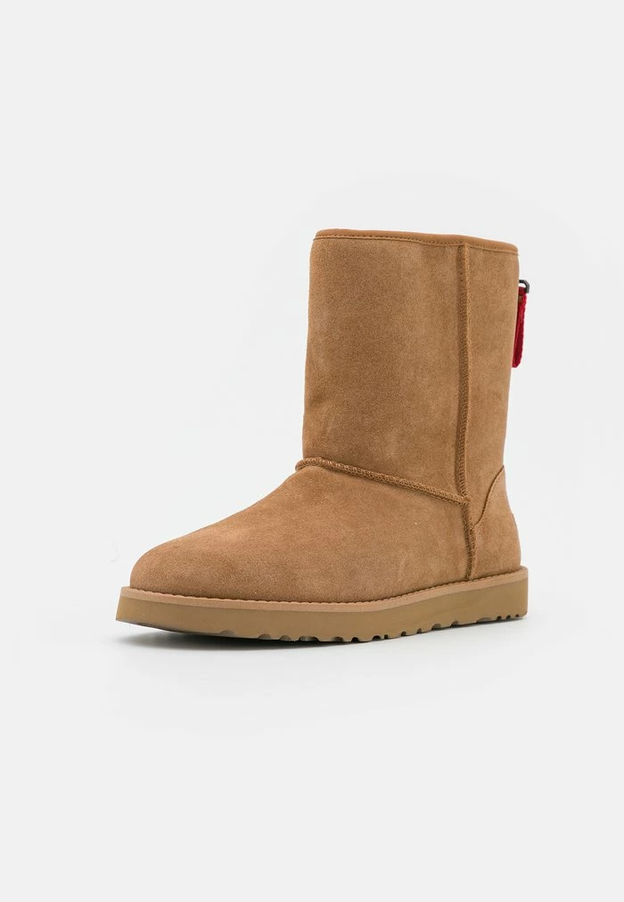 UGG CLASSIC SHORT LOGO ZIP - Classic Ankle Boots - Chestnut 3 UGG CLASSIC SHORT LOGO ZIP - Classic Ankle Boots - Chestnut - Image 3