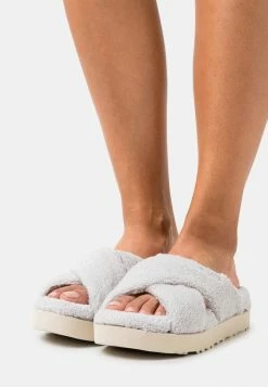 UGG CROSS SLIDE VEGAN - Slippers - Metal Grey