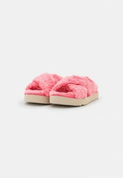 UGG FUZZ SUGAR CROSS SLIDE - Mules - Pink Jasmine -UGG Shop 2a654279a6cc4b4bbfe44b3c892e381a