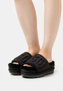 UGG MAXI GRAPHIC SLIDE - Heeled Mules - Black