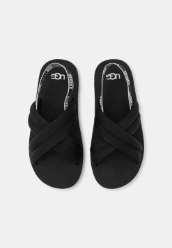 UGG EVERLEE - Sandals - Black -UGG Shop 3b6f3e1fa8974ed9a9fe2fcc54bfa952