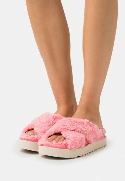 UGG FUZZ SUGAR CROSS SLIDE - Mules - Pink Jasmine