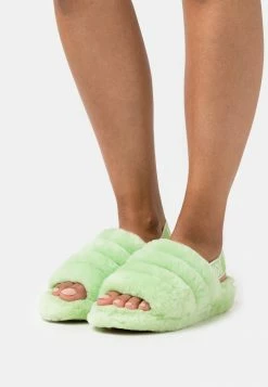 UGG FLUFF YEAH SLIDE - Platform Sandals - Parakeet Green