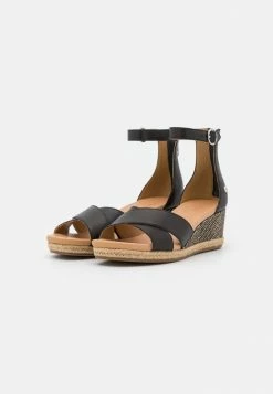UGG EUGENIA - Wedge Sandals - Black -UGG Shop 441230268f44494187ae319cfbdb2035