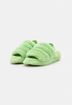 UGG FLUFF YEAH SLIDE - Platform Sandals - Parakeet Green -UGG Shop 53bcee465f5f482a8a3b987b771b0702