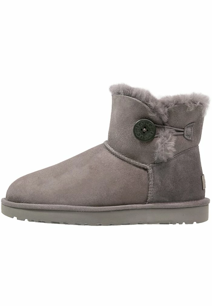 MINI BAILEY BUTTON - Ankle boots - grey UGG MINI BAILEY BUTTON - Ankle Boots - Grey -UGG Shop 5c3db60b66fa45a387cacf3613f80d07