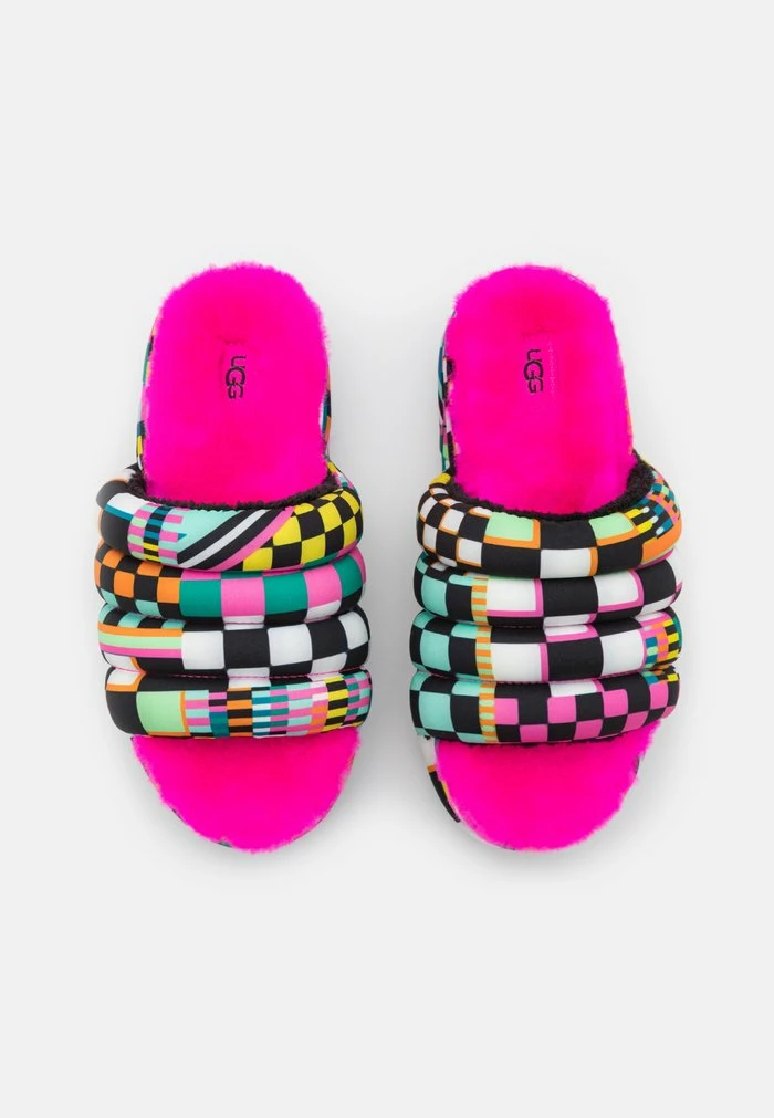 MAXI CHECKS SLIDE - Heeled mules - black/multi-coloured UGG MAXI CHECKS SLIDE - Heeled Mules - Black/multi-coloured -UGG Shop 61f693308bf84782b44f5c443b48d497
