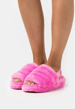 UGG FLUFF YEAH SLIDE - Platform Sandals - Carnation