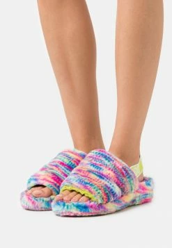 UGG FLUFF YEAH PIXELATE - Platform Sandals - White