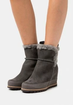 UGG MALVELLA - Wedge Ankle Boots - Charcoal