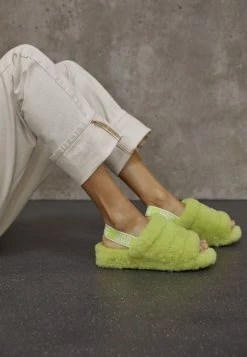 UGG FLUFF YEAH SLIDE - Platform Sandals - Key Lime -UGG Shop 69e9021188204ee6bec6e4dc051b58c9