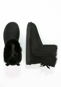 UGG MINI BAILEY BOW - Classic Ankle Boots - Black -UGG Shop 6af5b1170c78471dac86ca64e902353f