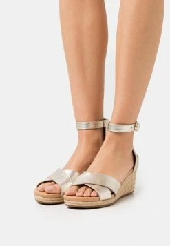 UGG EUGENIA - Wedge Sandals - Pale Gold Metallic