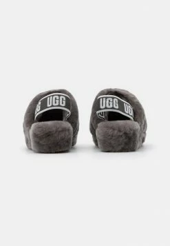 UGG FLUFF YEAH SLIDE - Slippers - Charcoal -UGG Shop a0de1e97267f4abd87b526639f4a6923