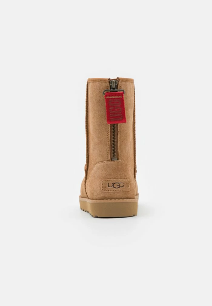UGG CLASSIC SHORT LOGO ZIP - Classic Ankle Boots - Chestnut 4 UGG CLASSIC SHORT LOGO ZIP - Classic Ankle Boots - Chestnut - Image 4