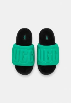 UGG MAXI GRAPHIC SLIDE - Heeled Mules - Emerald Green/black -UGG Shop b65edf6ea3b647dbb2ed691a4c698eea
