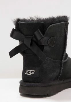 UGG MINI BAILEY BOW II - Classic Ankle Boots - Black -UGG Shop b931856ef60b4383bafd2dbad40baa52