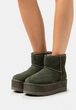 UGG CLASSIC MINI PLATFORM - Platform Ankle Boots - Forest Night