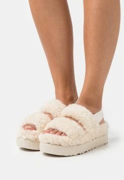 UGG OH FLUFFITA - Platform Sandals - Natural