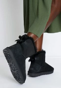 UGG MINI BAILEY BOW - Classic Ankle Boots - Black