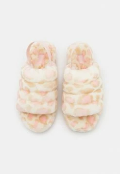 UGG FLUFF YEAH SLIDE PANTHER PRINT - Slippers - White -UGG Shop e25d3f65e55343dba0d5f05fa866f8ab