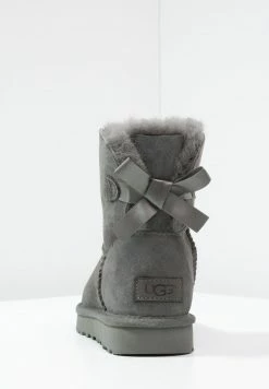 UGG MINI BAILEY BOW - Classic Ankle Boots - Grey -UGG Shop f5b569e5d1304ce4b785580800776a57